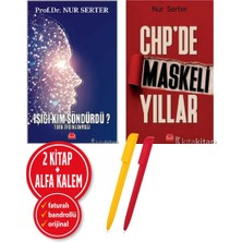 Kırmızı Kedi Yayınevi Alfa Kalem+ Nur Serter 2 Kitap Set (Chp’de Maskeli Yıllar+Işığı Kim Söndürdü?) Siyaset Kırmızı