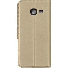 TeknoKapsül Samsung Galaxy J4 Plus Trend S Plus Kapaklı Kılıf - Gold