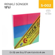 İnci Çelik Aksesuar Renkli Sünger 12Lİ
