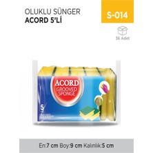 İnci Çelik Aksesuar 5 Adet Oluklu Sünger Acord 5li