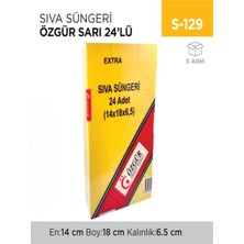 İnci Çelik Aksesuar Sıva Süngeri Özgür Sarı 24LÜ