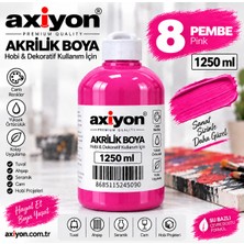 Axiyon Art Akrilik Boya 1250 ml Pembe – Su Bazlı Hobi ve Dekoratif Boya