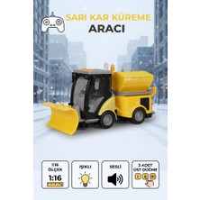Farbu Oyuncak Bucher Kar Küreme Aracı 1:16 Ölçekli 3 Düğmeli Işıklı ve Sesli Eğlenceli Oyuncak Temizlik Aracı