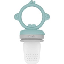 Oioi Silikon Püre Meyve Sebze Emziği Aqua Green / Powder Grey