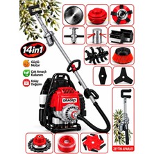 Dragro Sırt Tipi Motorlu Tırpan Çapalama Seti + Zeytin Toplama 14 Parça Full Set Bahçe Seti