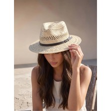 Gigi Luxe Kadın Oranik Örme Hasır Fötr Şapka