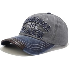 Gigi Luxe Orginal The Black Nakışlı Yıkamalı Deri Eskitme Cap Baseball Şapka Kep