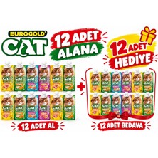 EuroGold 4çeşitkedi Krema Ödül 12X ALANA12XHEDIYE