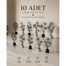 Arjomand Design 10’lu Çiçek Dekor Seti – Dekoratif Çiçek Figürler