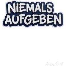 Huggy Craft Niemals Aufgeben Tasarımlı Tekli Suya Dayanıklı Laptop Termos Telefon Etiketi