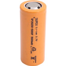 Elektronikçim Supex SP26650-5000F 3.7V 26650 Model 5000MAH Li-Ion Düz Kafa Pil