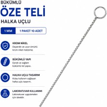 Labolist Bükümlü  Öze Teli Halka Uçlu  1 mm 1 Paket 10 Adet