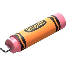 Mey İthalat 128GB Crayola Usb-C Flash Sürücü; Mango Tango, 300MB/S'YE Kadar Okuma Hızı, USB 3.2 Gen 1, USB Type-C, Pastel Boya Şekilli Sürücü, SDCZIC-128G-G46O