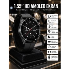 Pileli Store Amoled Ekran 3 Kordonlu Akıllı Saat 5.0 Bluetooth Bağlantılı Android ve Ios Uyumlu