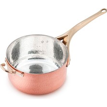 Soy Türkiye Soy 24 cm Gümüş Kaplama Bakır Sos Tenceresi (YST24G)