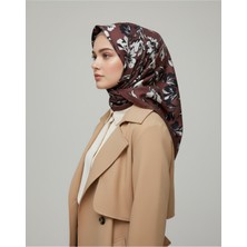 Zer Çiçek Motifli Floral Desenli Özel Tasarım Şal