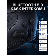 Pileli Store Intercom Bluetooth Kask Kulaklık Motosiklet Kulaklık 5.0 Bluetooth