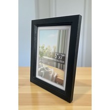 Çemi Siyah 13X18 cm Ahşap Masaüstü Fotoğraf Çerçevesi - 5x7 Inç Dekoratif Resim Çerçevesi