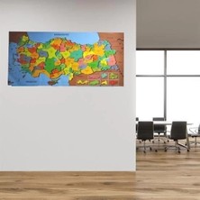 Adalı Store Renkli Türkiye Haritası Manyetik Yapıştırıcı Gerektirmeyen Duvar Stickerı 118 cm * 56 cm