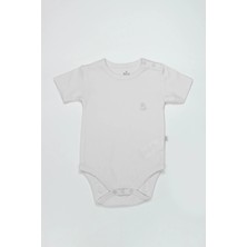 Bistyle Organik Natural Basic Style Yarım Kol Body BS17103 Beyaz