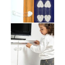 Adalı Store 2&amp;apos;li Mini Çok Amaçlı Kilit- Çocuk Güvenlik Gereçkerli Çekmece,dolap,kapak Kilidi BX40