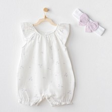 Andywawa AC25573 Magical Butterfly Müslin Bebek Tulum Takım White