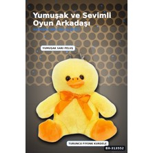 Adalı Store Yumuşak Tüylü 20 cm Ördek Peluş Oyuncak - Kurdeleli, Bebek ve Çocuk Hediyesi BX-313552