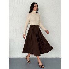 Maimoda Kadın 83 cm Tam Pileli Kumaş Etek