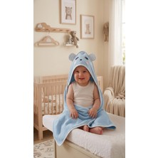 Ramel Panda Nakışlı Bebek Havlu Seti – 80X80 cm | %100 Pamuk | 0-18 Ay