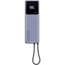 Xiaomi 165W Powerbank 10000 mAh HyperCharge Hızlı Şarj - Renkli LCD Ekranlı ve Dahili Type-C Kablolu Taşınabilir Şarj Cihazı
