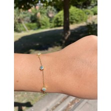 Solenya Zirkon Taşlı Gold Renk Bileklik