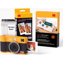 Kodak Mini Shot 2 Era Filmli Fotoğraf Makinesi + 30'lu Baskı Seti + Fotoğraf Albümü ( Turuncu )