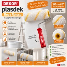 Dekor Plasdek Boya Rulosu 20 cm – 25 mm Tüylü Iç Cephe Duvar ve Tavan Boyama Rulosu