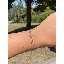 Solenya Gold Renk Minimal Kelebek Model Bileklik