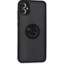 Sh Ticaret Samsung Galaxy A05 Kılıf Montreal Yüzüklü Silikon Kapak - Siyah