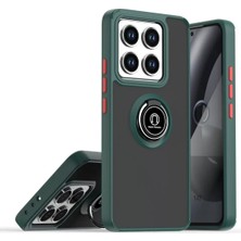 Sh Ticaret Xiaomi Mi 14T Pro Kılıf Montreal Yüzüklü Silikon Kapak - Yeşil