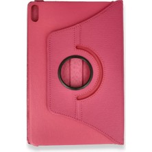 Sh Ticaret Huawei Honor Pad X8A Kılıf 360 Tablet Deri Kılıf - Pembe
