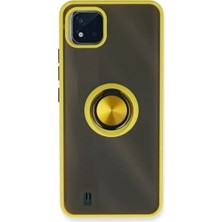 Sh Ticaret Realme C11 2021 Kılıf Montreal Yüzüklü Silikon Kapak - Sarı