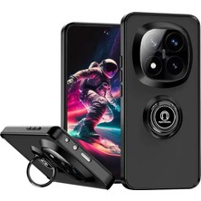 Sh Ticaret Xiaomi Redmi Note 14 Pro 5g Kılıf Montreal Yüzüklü Silikon Kapak - Siyah