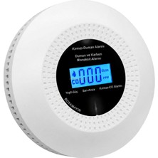 Koresan KDK01 Tuya Wifi Akıllı Duman ve Karbon Monoksit Dedektörü 85DB LCD Ekranlı