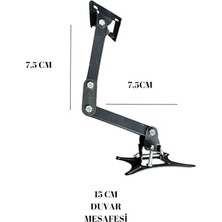 Mey İthalat Ufix 32" 82-102 cm LCD Tv Hareketli Üç Kollu Askı Aparatı, Siyah, MONİYENİ125