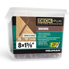 Mey İthalat Ahşap Vidalar, 1-5/8" x #10,2,3 Kg, Kahverengi Dış Vidalar