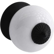 Mey İthalat 1 Adet Beyaz Metal Retro Porselen Renk Taban Kulp Mobilya Gardrop Dolabı Kapak Kulpu Çekmece Kulbu