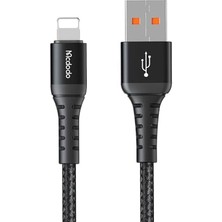 Mey İthalat CA-2261 iPhone Hızlı Veri ve Şarj Kablosu, 3A, 1mt, Siyah