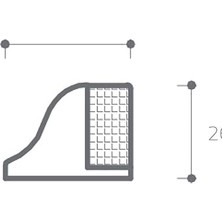 Mey İthalat 1000 45 mm Krom Saten-Siyah Plastik Kapı Stoperi, Yapışkanlı ve Vidalı