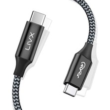 Mey İthalat Thunderbolt 4 Type-C Kablo, 100 W Pd Şarj, 1.8 Metre, 40 Gbps Veri ve Görüntü Aktarımı, Örgülü TH02