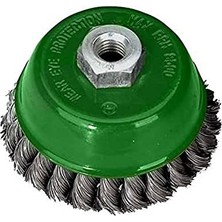 Mey İthalat T 27707/65 Burma Telli Çanak Fırça, 65 Mm, Gri/yeşil