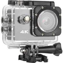 Mey İthalat Wifi Li Aksiyon Kamera 4K Ultra Hd 1080P Spor Dalış Motorsiklet Kask Kayak Doğa Avcı Kamerası Mavi 4K