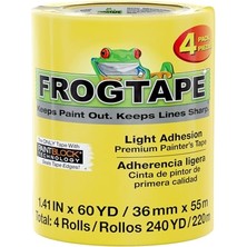 Mey İthalat 240662 3,6 cm Sarı 4 Frogtape Hassas Yüzey Boyacı Bandı, Boya Bloklu, Genişlik, Rulo