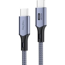 Mey İthalat USB 4.0 E-Mark 240W 40GBPS Thunderbolt 4 8k 60Hz Type-C Görüntü Hızlı Şarj ve Data Kablosu 1 Metre
